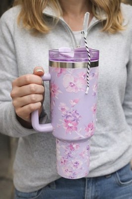 Hi Peach Layne 40oz Purple Beauty Insulated Tumbler with Nail File (emery board)