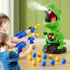 Dinosaur Shooting Toys for Kids 3-5 Years, Movable Target Shooting Games with 2