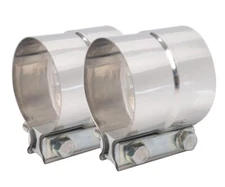 2-1/2 Inch Exhaust Clamp Lap Joint Band Clamp Stainless Steel for Clamping 2....