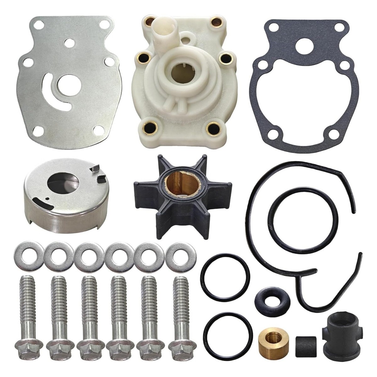 393630 Water Pump Impeller Kit Replaces Johnson Evinrude OMC 20 - Foto 8