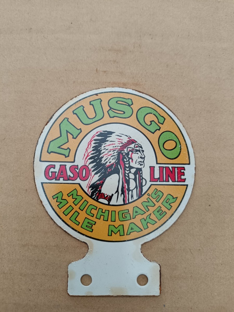 Plate license number VINTAGE BADGE TOPPER PLAKETTE Super Muso