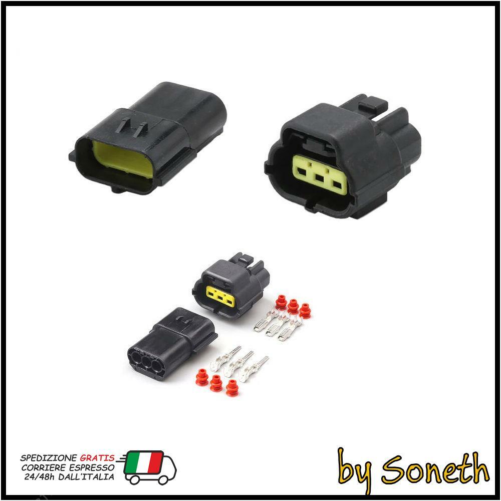 Kit 5 Connettori Elettrici Auto Impermeabili 3 Pin DONJON - Per Moto, Barca E Camion - Foto 2