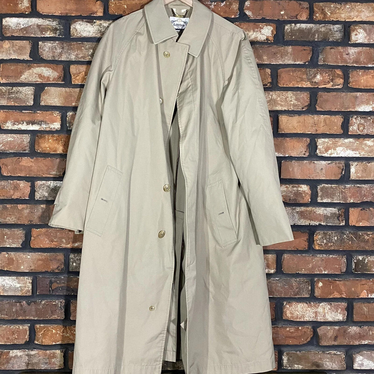 Sanyo Mens Trench Coat / Overcoat 44” Long Made In Japan For Littler Of Seattle