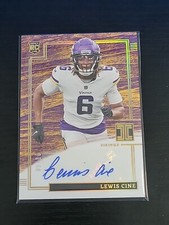 2022 Panini Impeccable Lewis Cine Holo Gold Rookie Auto RC /10 Vikings SP RARE
