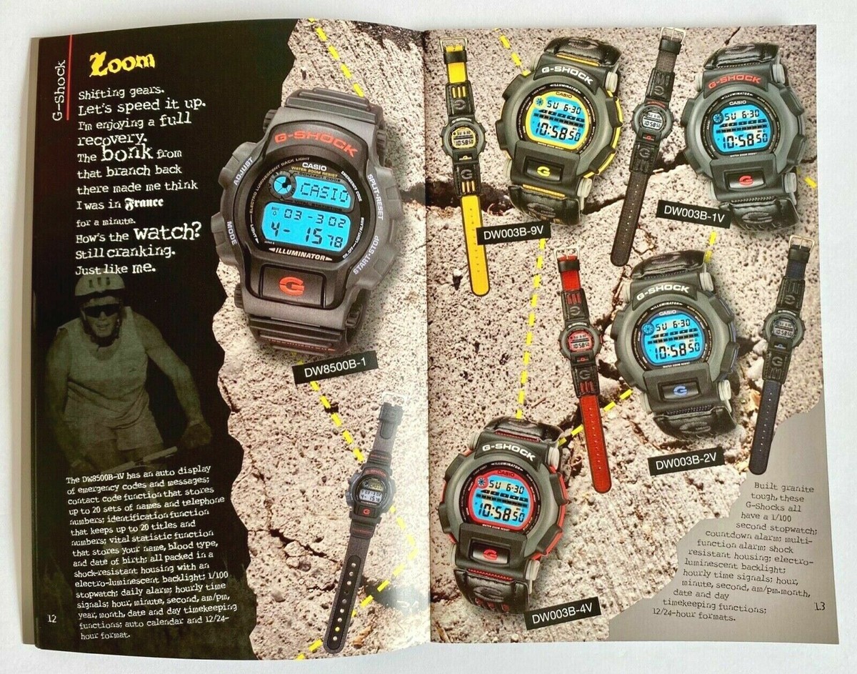 G-SHOCK & Baby-G 1997年コレクション Vintage 1997 Casio G Shock Wrist Watch Retail Store Catalog Guide