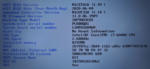 Incomplete Lenovo ThinkPad T460s 14" Laptop i7-6600U 2.60GHz 8GB RAM 256GB M.2 - Picture 3 of 13