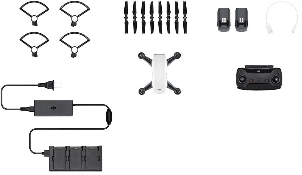 DJI Spark Fly More Combo Camera Drone - Alpine White (CP.PT