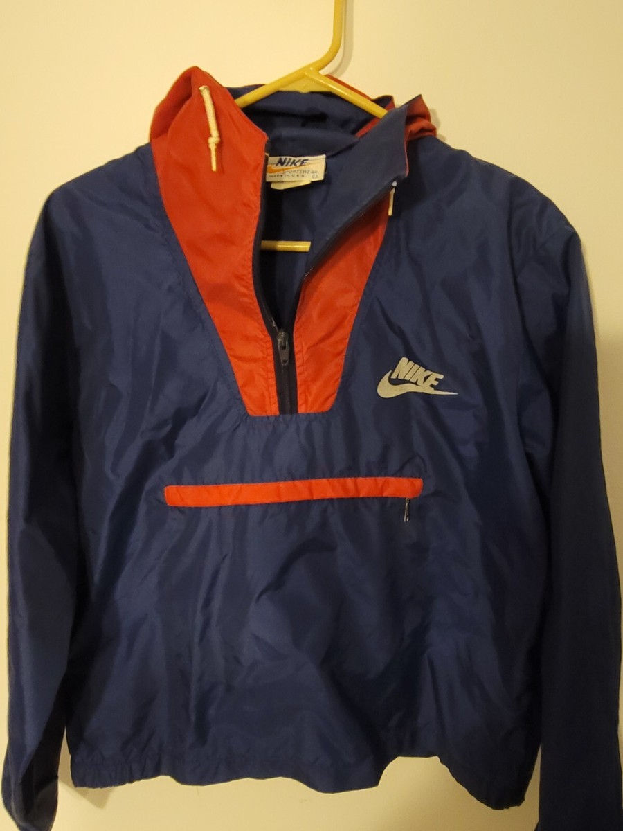 VTG NIKE Spell Out 3M Pullover Anorak Jacket 70s 80s Orange Tag M