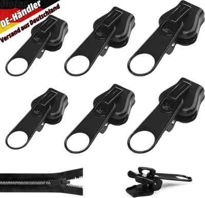 OLOTOS 6x Reißverschluss Reparatur Set Zipper Ersatz Anhänger Schieber Fix Verschluss