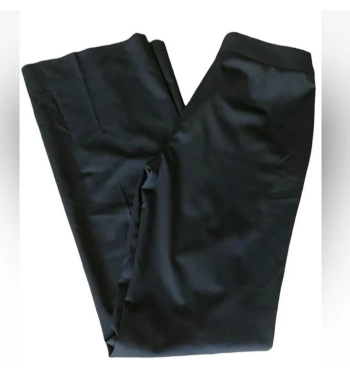 Pantalone Bottega Veneta uniforme lana elasticizzato nero gamba larga nuovo con etichette taglia 44 donna