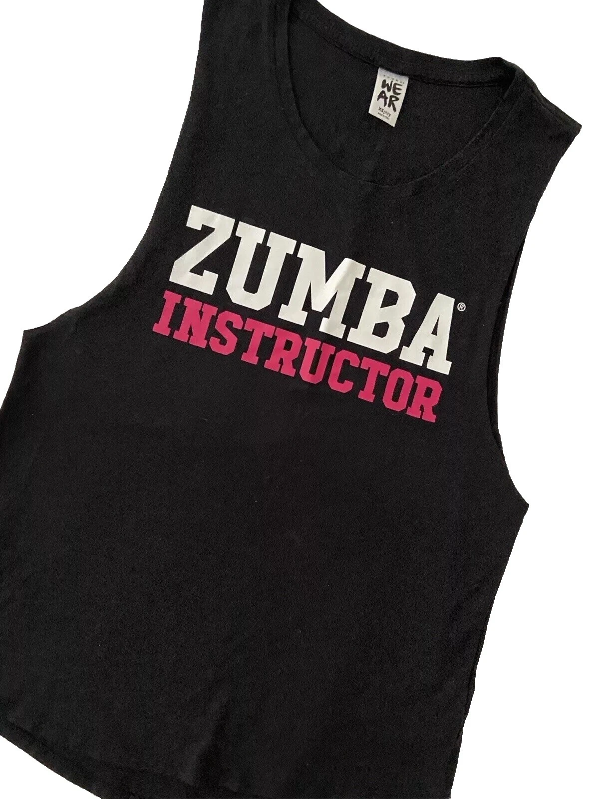 Mezcla de algodón blanco Zumba Activewear Tops para mujer