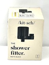 Kitsch Mass Purifying Water Shower Filter Easy-Twist Installation Black NEW.