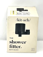 Kitsch Mass Purifying Water Shower Filter Easy-Twist Installation Black NEW.