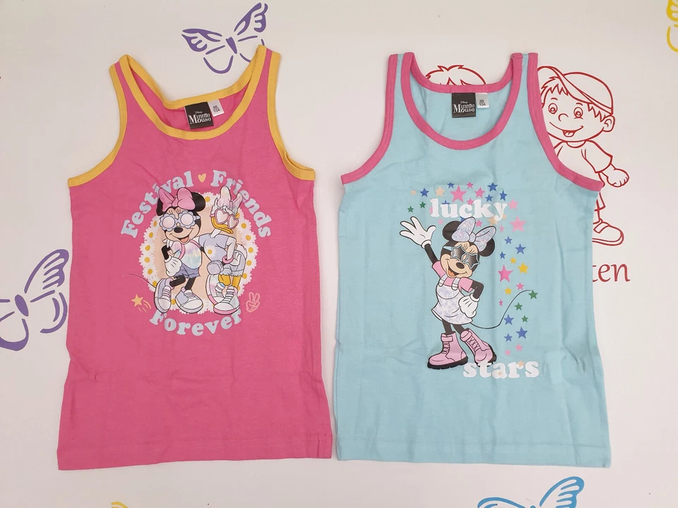 Unterhemd Minnie Mouse 2er Pack Größe 98/104 110/116 122/128 134/140