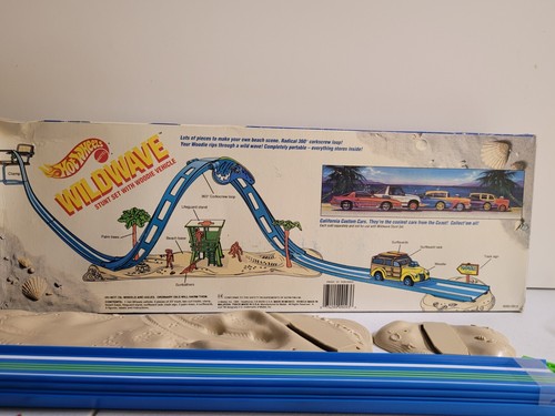 1989 Hot Wheels Wildwave Stunt Set Playset With Woody Car Vehicle Vtg Complete - Picture 19 of 24