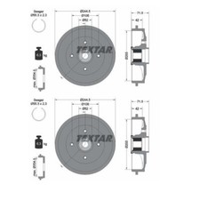 Tambour de frein Peugeot 308