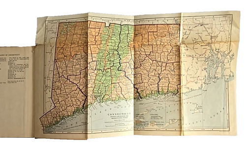 Antique 1926 Geography of Connecticut by WS Dakin 1st Ed Hardcover Fold Out Map - Imagen 10 de 18