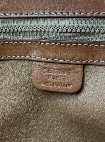 CELINE Macadam Triomphe Hand bag Tote bag Leather Authentic E16 - Picture 16 of 18