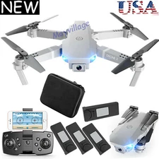Dual Camera Drone 3Speed WIFI FPV 4K HD Foldable Wide Angle Selfie RC Quadcopter