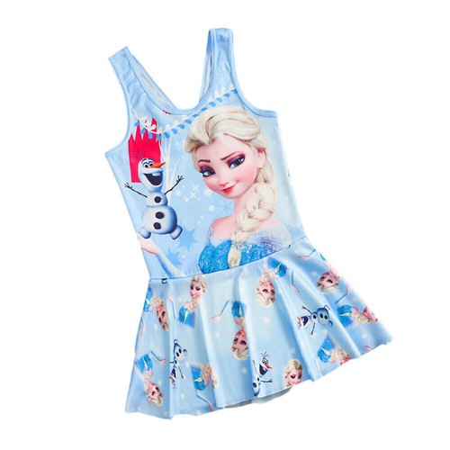 Kids Girl Cartoon Elsa Stitch Kuromi Print Beachwear Swimsuit Swimwear Monokini⊰ - Picture 33 of 61