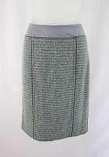 Marc Jacobs Mainline Collection Aqua Lilac Tweed Skirt 8 6 M L S Runway Dress $$