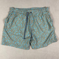 Prana Mens L Swim Trunks Elastic Waist w Drawstring Pockets Lined Multicolor