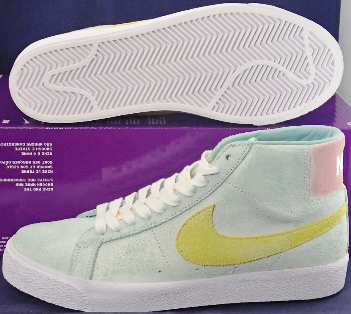 2021 Nike SB Zoom Blazer Mid Premium Faded Easter Light Dew SZ 10.5 DA1839 300