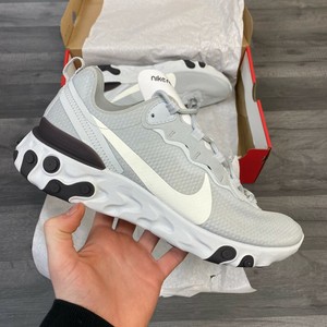 react element 55 trainers white pure platinum