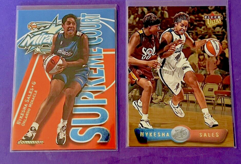 2000-02 Nykesha Sales WNBA Fleer SSP Inserts Supreme Court & Gold Medallion