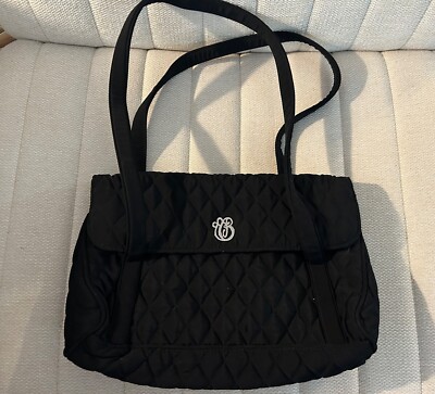 New With Tags Vera Bradley Quilted Elit Hobo Black Shoulder Purse Handbag NWT