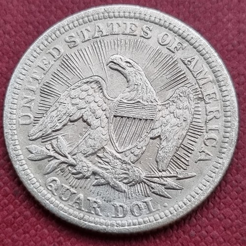 1853 Quartiere Liberty seduto 25c grado migliore XF + #60260 - Foto 2 di 2