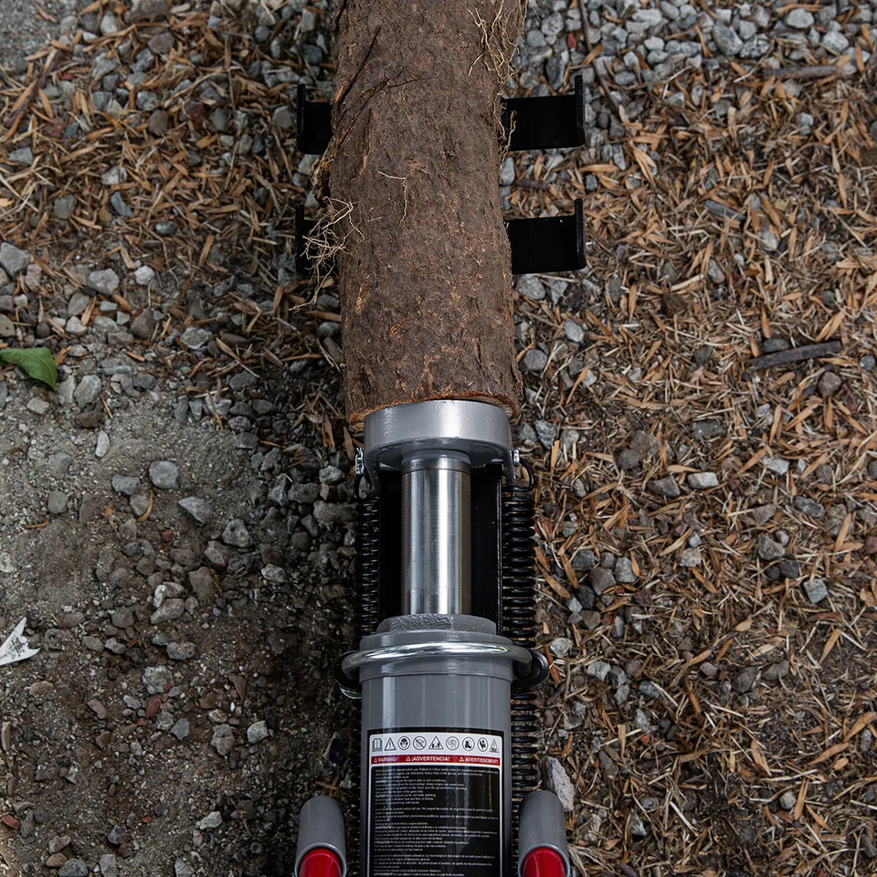 XtremepowerUS 12 Ton Log Splitter w/ Built-In Wheel Hydraulic Wood Logs Firewood - Image 3 of 4