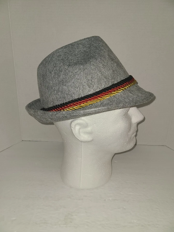 Шляпа для взрослых альпийская баварская Октоберфест тирольская с перьями ледерхозен серая шляпа OSFM - Изображение 4 из 4