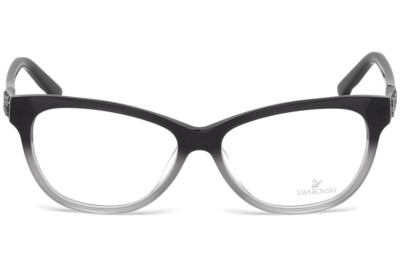 Swarovski Gracious SW5170 005 Black Grey Plastic Cat Eyeglasses 54-14-140 SK5170