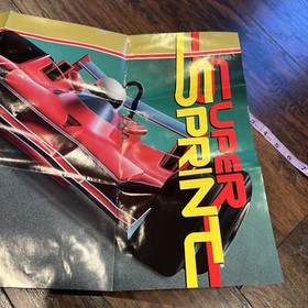SUPER SPRINT Nintendo NES Tengen  Poster Only No Game - Good Condition 
