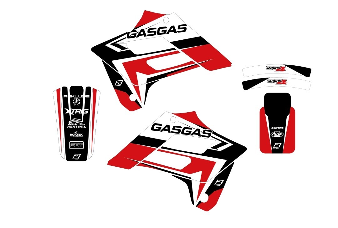 Stickers Gas Gas EC FSE 02 03 04 05 06 kit déco Dream 4 moto
