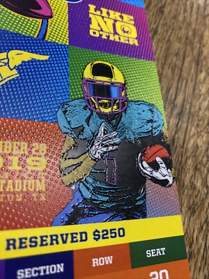 Cotton Bowl 2019 Commemorative Ticket  Stub With Spot Gloss