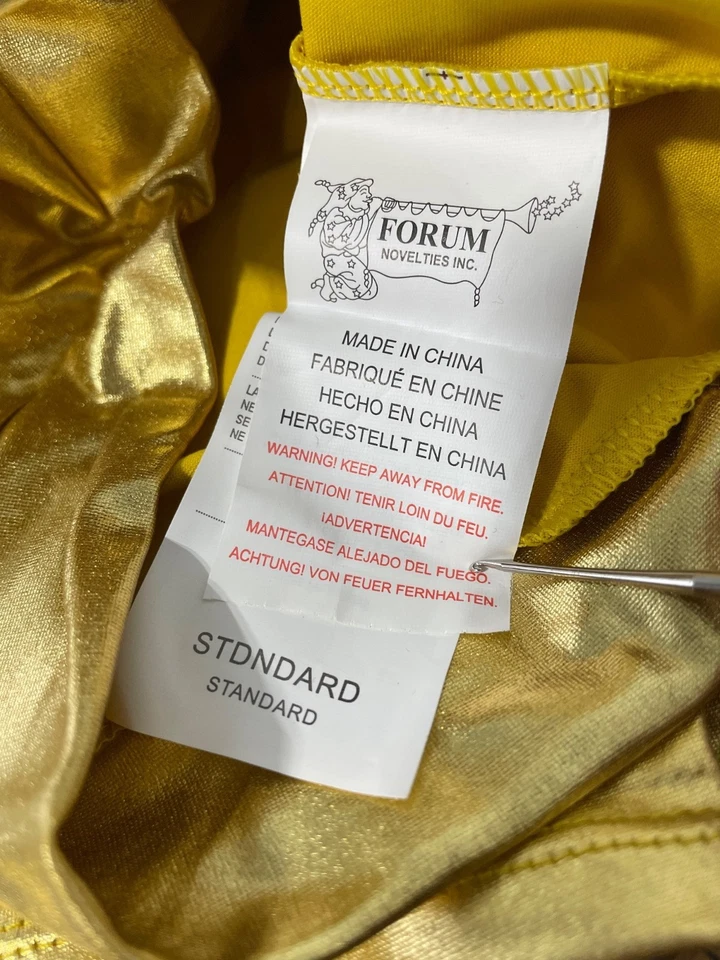 Forum новинки золото диско Lamé леггинсы один размер золото 70-х костюм Хэллоуин новый - Изображение 3 из 4