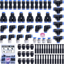 80 PCS 1/4" Quick Connect Air Hose Fitting Assortment Kit,Push to Connect Fittin