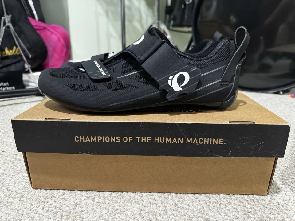 Zapatos de triatlón Pearl Izumi Tri Fly Select V6 - NUEVOS - Talla 13 (48) - Negros Foto 3 de 4