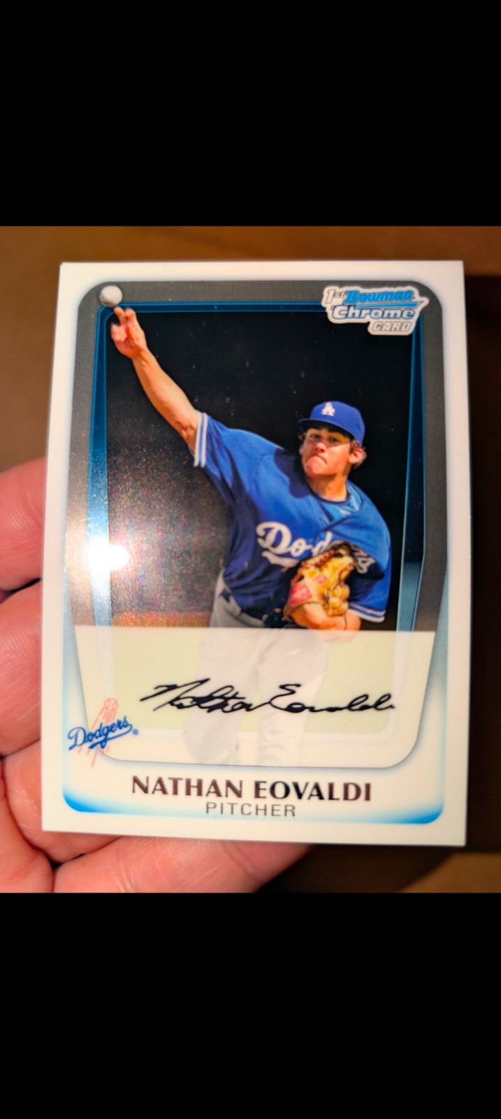 ⏫2011 Bowman Chrome Nathan Eovaldi 1st Bowman ⚾FREE SHIPPING 🔥 Facsimile AUTO⚾