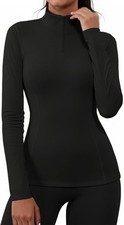 Gyabnw Gym Tops for Women Thermal Long Sleeve Top Running Workout Yoga Sports H