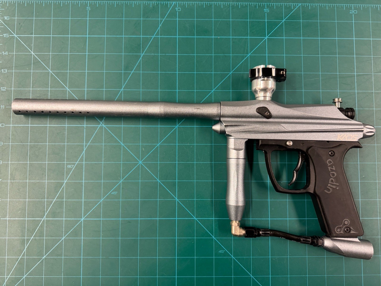 Azodin "KAOS" mechanical .68 paintball marker. Cleaned and t