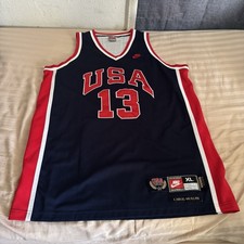 Vintage Nike 1984 Olympics Chris Mullin #13 Team USA Basketball Jersey Men XL
