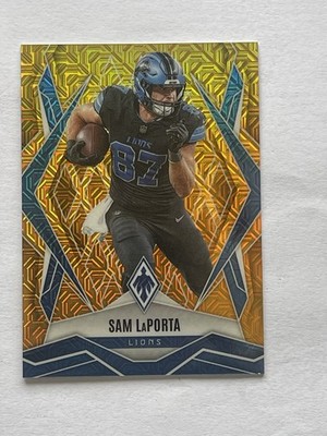 2025 Panini Phoenix - Sam LaPorta #44 Gold Mojo Prism /10 Lions (362)