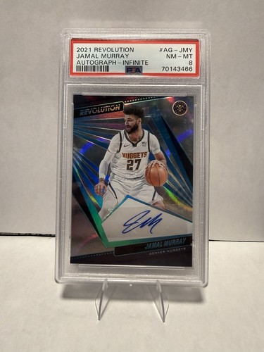 2021-22 Panini Revolution Jamal Murray #AG-JMY Auto Infinite /25 PSA 8