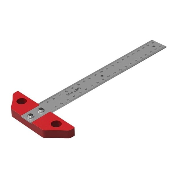 Zoll-Metrisches Messlineal T-Winkel Aluminium AnreißLineal FüR Holzarbeiten-image