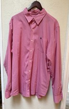 Chaps Dress Shirt Men's SZ  XX-Large XXL Pink White Check Button Up Wrinkle Free