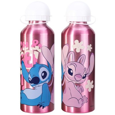 Pink Stitch & Angel Aluminium Metall Trinkflasche Flachmann auslaufsicher 520ml