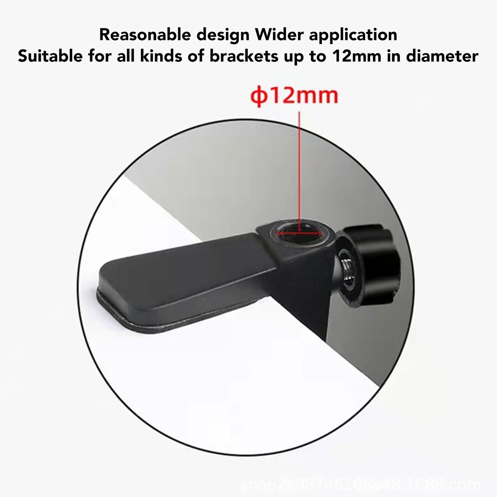Desk C Clamp Aluminum Black 2.4inch 61mm Desk Table Mount Clamp For Desktop Tabl